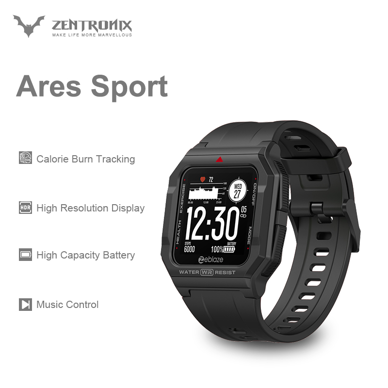 New 2021 Zeblaze Ares Heart Rate Tracking Smartwatch Multi Watch Face 3 ATM 15 Days Battery Life Smart Watch For IOS & Android